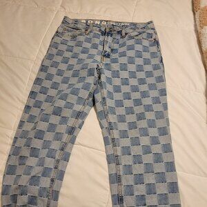 Checkered jeans